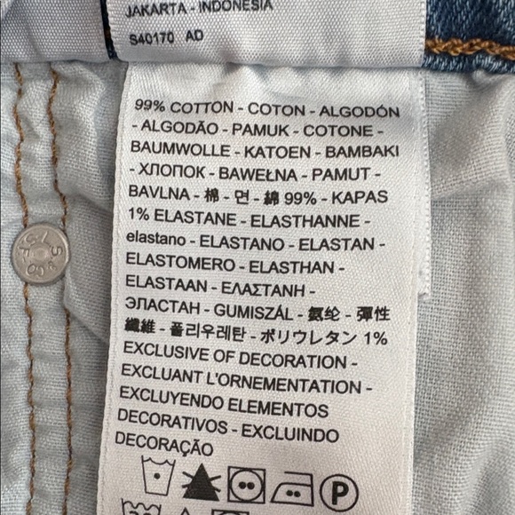 Levi’s 501 Jean Shorts Button Fly Cutoff Distressed High Rise Size 32 - Picture 9 of 12